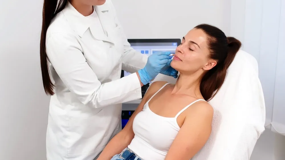 woman getting affordable dermal fillers near Washington DC