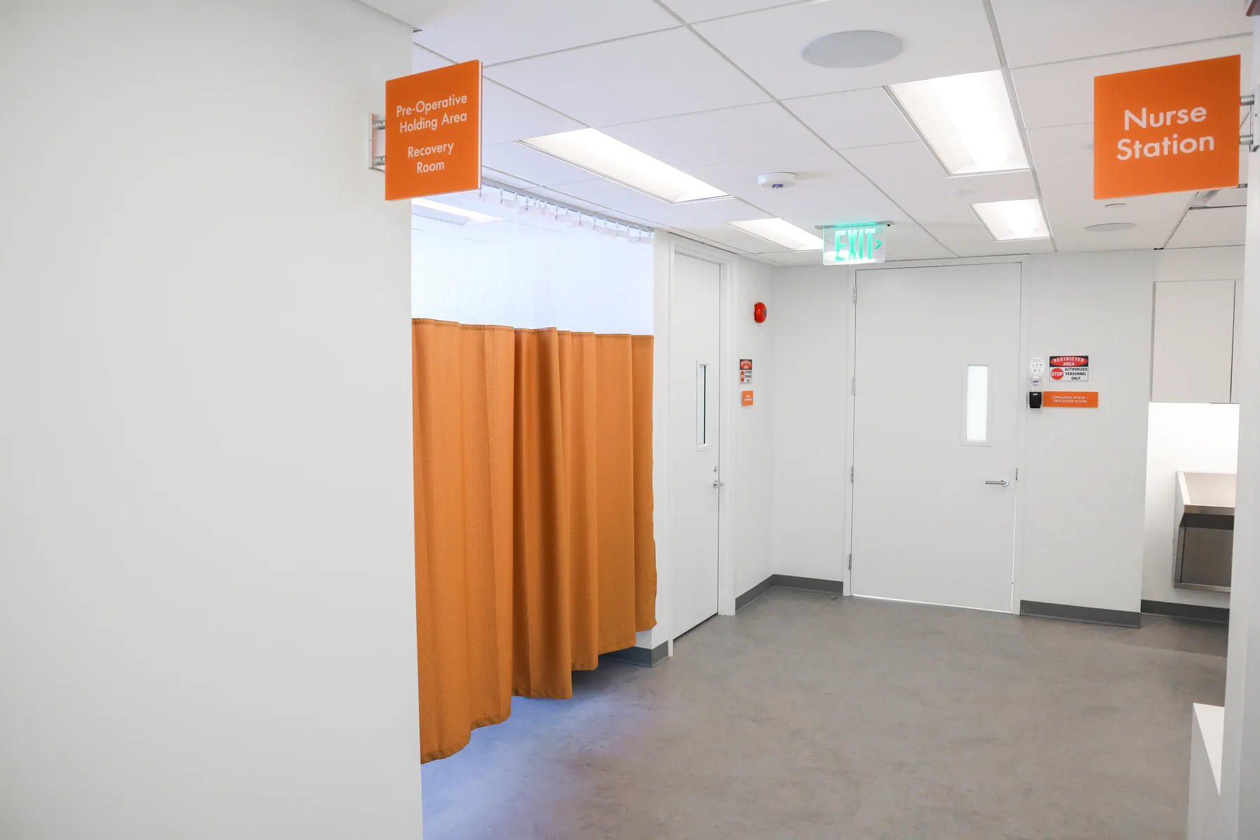 The pre-operative holding and recovery area at Capital Surgical Center