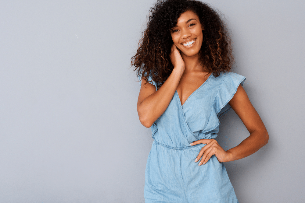woman showing off natural looking Botox and filler results in the DC area