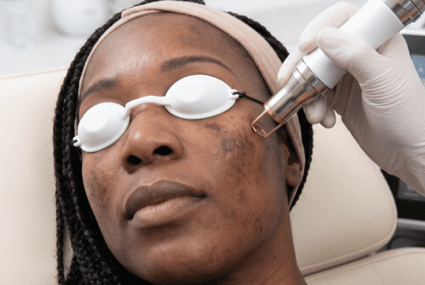 woman trying the best hyperpigmentation treatments in Washington DC