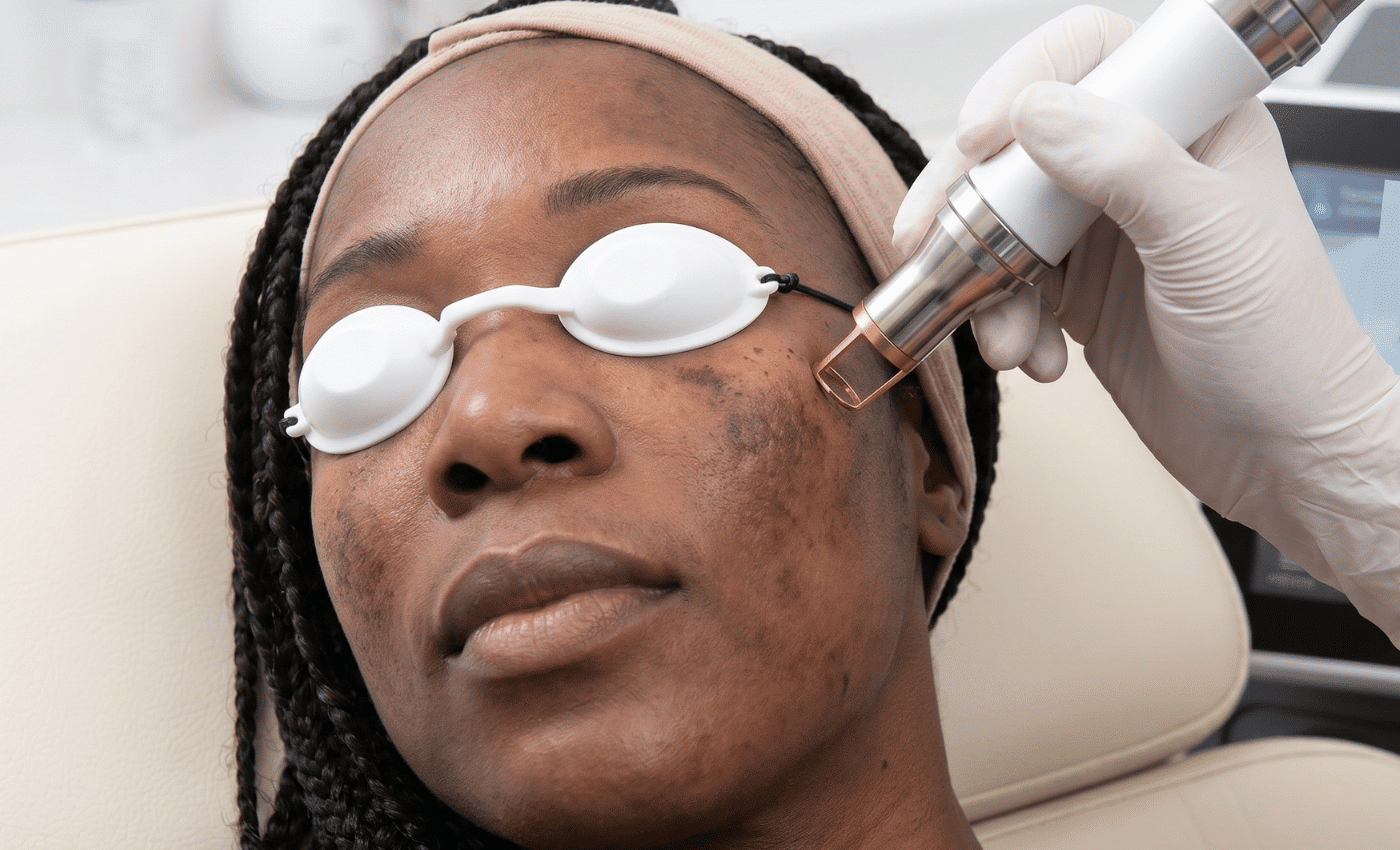 woman trying the best hyperpigmentation treatments in Washington DC