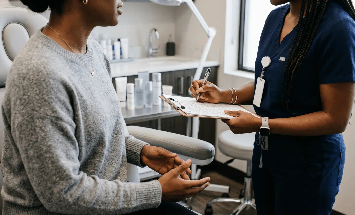 doc and patient discussing hip dip prices in DC